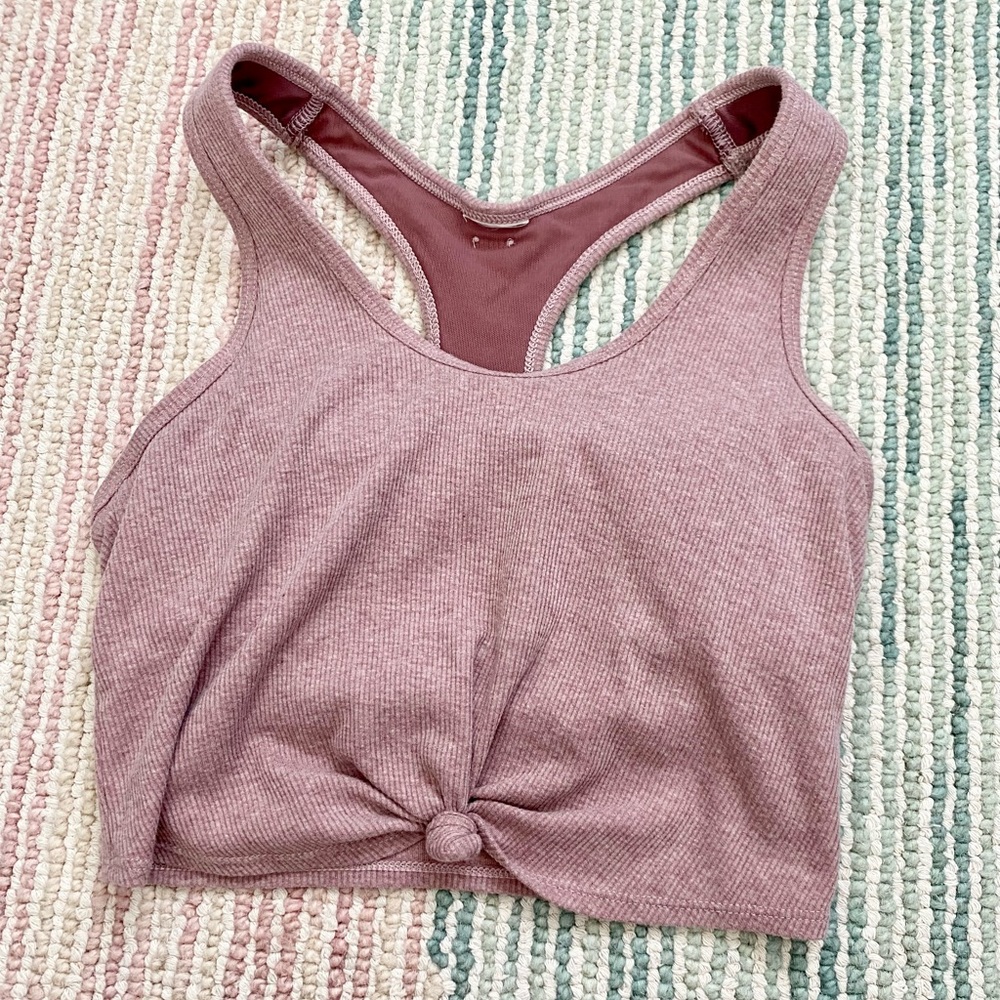VS PINK Cropped Brami Tie front Top